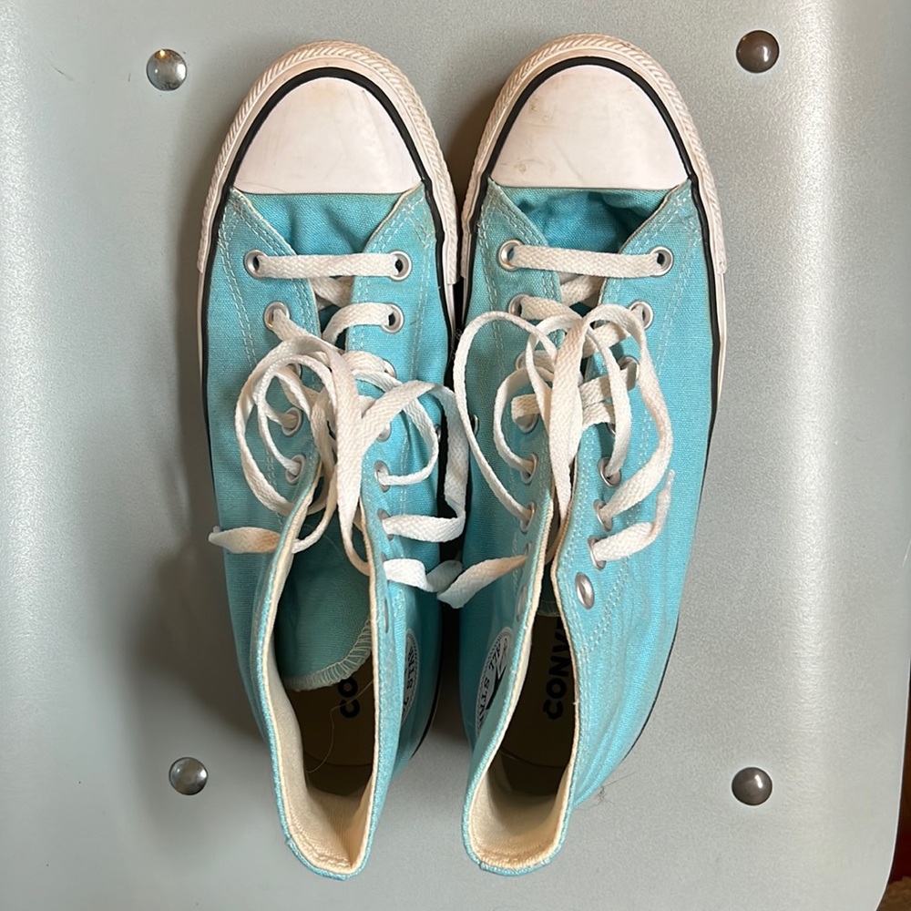 Blue High Top Converse